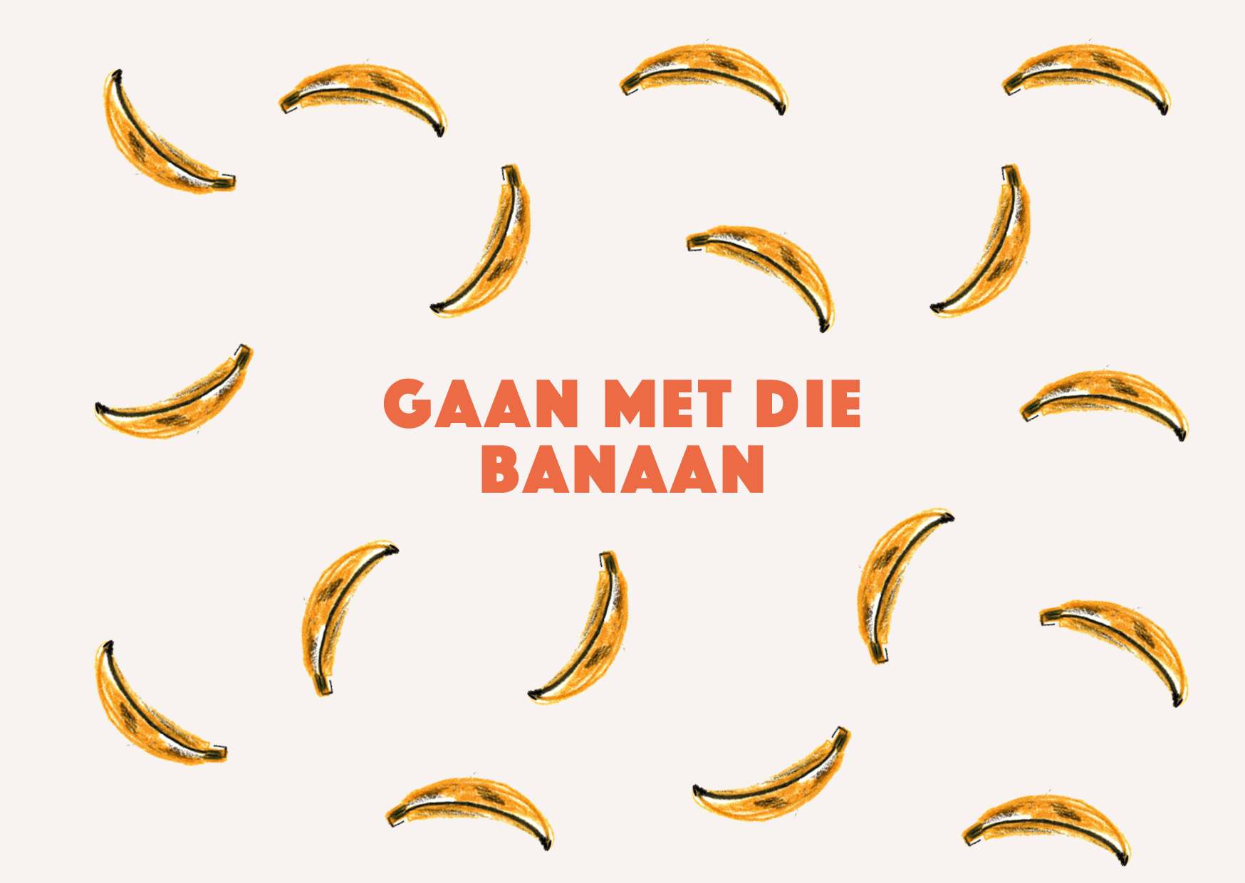 Kaart 'Gaan met die banaan' €1,50
